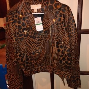 Michael kors leather jacket